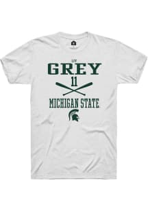 Liv Grey  Michigan State Spartans White Rally NIL Sport Icon Short Sleeve T Shirt