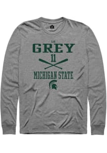 Liv Grey  Michigan State Spartans Grey Rally NIL Sport Icon Long Sleeve T Shirt