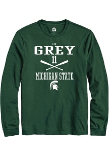 Liv Grey  Michigan State Spartans Green Rally NIL Sport Icon Long Sleeve T Shirt