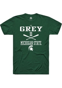 Liv Grey  Michigan State Spartans Green Rally NIL Sport Icon Short Sleeve T Shirt