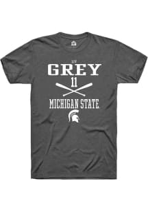 Liv Grey  Michigan State Spartans Grey Rally NIL Sport Icon Short Sleeve T Shirt