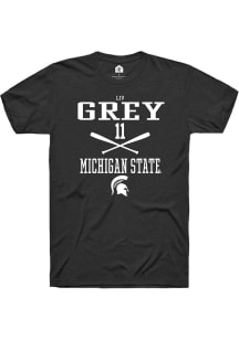 Liv Grey  Michigan State Spartans Black Rally NIL Sport Icon Short Sleeve T Shirt