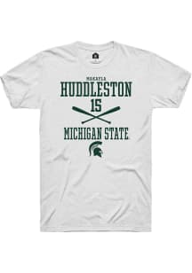 Makayla Huddleston  Michigan State Spartans White Rally NIL Sport Icon Short Sleeve T Shirt