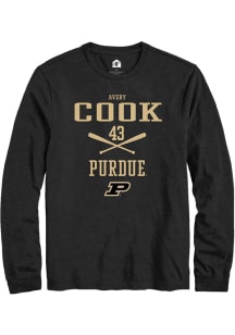 Avery Cook  Purdue Boilermakers Black Rally NIL Sport Icon Long Sleeve T Shirt