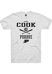 Avery Cook  Purdue Boilermakers White Rally NIL Sport Icon Short Sleeve T Shirt
