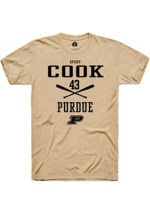 Avery Cook  Purdue Boilermakers Gold Rally NIL Sport Icon Short Sleeve T Shirt