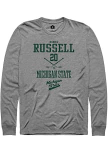 Daniel Russell Rally Mens Graphite Michigan State Spartans NIL Sport Icon Tee