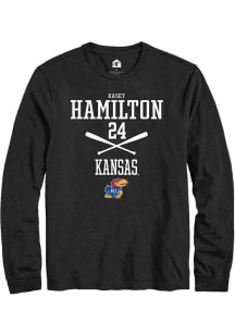Kasey Hamilton  Kansas Jayhawks Black Rally NIL Sport Icon Long Sleeve T Shirt