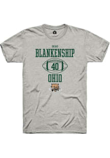 Beau Blankenship  Ohio Bobcats Ash Rally NIL Sport Icon Short Sleeve T Shirt