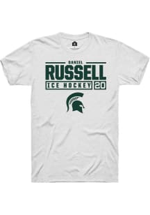 Daniel Russell White Michigan State Spartans NIL Stacked Box Short Sleeve T Shirt