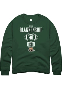 Beau Blankenship  Rally Ohio Bobcats Mens Green NIL Sport Icon Long Sleeve Crew Sweatshirt
