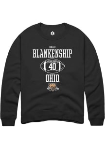 Beau Blankenship  Rally Ohio Bobcats Mens Black NIL Sport Icon Long Sleeve Crew Sweatshirt