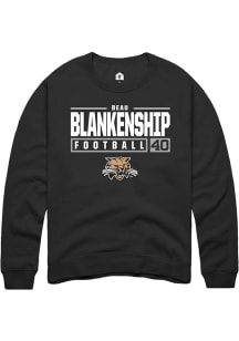 Beau Blankenship  Rally Ohio Bobcats Mens Black NIL Stacked Box Long Sleeve Crew Sweatshirt