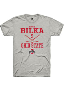 Hannah Bilka  Ohio State Buckeyes Ash Rally NIL Sport Icon Short Sleeve T Shirt