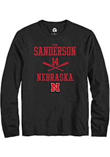 Case Sanderson  Nebraska Cornhuskers Black Rally NIL Sport Icon Long Sleeve T Shirt