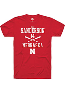 Case Sanderson  Nebraska Cornhuskers Red Rally NIL Sport Icon Short Sleeve T Shirt
