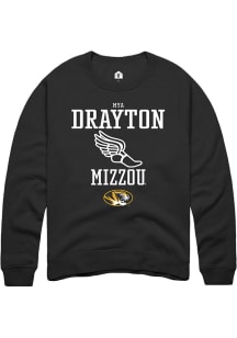 Mya Drayton  Rally Missouri Tigers Mens Black NIL Sport Icon Long Sleeve Crew Sweatshirt