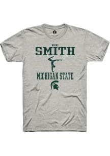Nikki Smith  Michigan State Spartans Ash Rally NIL Sport Icon Short Sleeve T Shirt