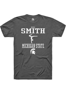 Nikki Smith  Michigan State Spartans Dark Grey Rally NIL Sport Icon Short Sleeve T Shirt