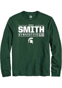 Nikki Smith  Michigan State Spartans Green Rally NIL Stacked Box Long Sleeve T Shirt