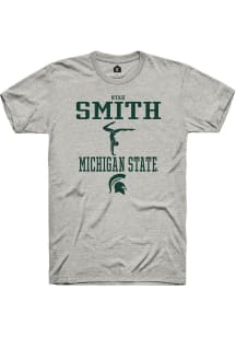 Nyah Smith  Michigan State Spartans Ash Rally NIL Sport Icon Short Sleeve T Shirt