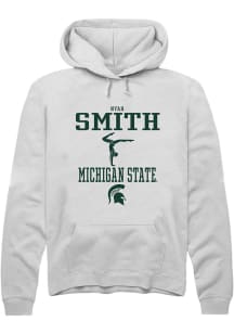 Nyah Smith  Rally Michigan State Spartans Mens White NIL Sport Icon Long Sleeve Hoodie