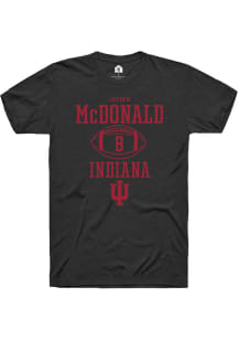 Jayden McDonald  Indiana Hoosiers Black Rally NIL Sport Icon Short Sleeve T Shirt