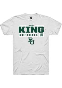 Paige King  Baylor Bears White Rally NIL Stacked Box Short Sleeve T Shirt