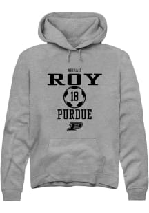Abigail Roy Rally Mens Graphite Purdue Boilermakers NIL Sport Icon Hooded Sweatshirt