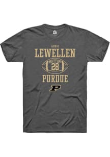 Addai Lewellen Dark Grey Purdue Boilermakers NIL Sport Icon Short Sleeve T Shirt