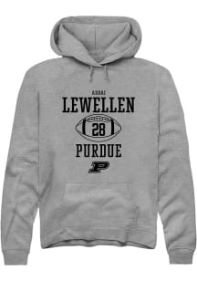 Addai Lewellen Rally Mens Graphite Purdue Boilermakers NIL Sport Icon Hooded Sweatshirt