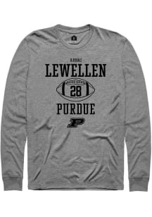 Addai Lewellen Rally Mens Graphite Purdue Boilermakers NIL Sport Icon Tee