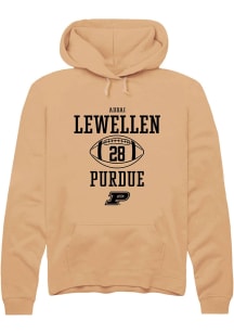 Addai Lewellen Rally Mens Gold Purdue Boilermakers NIL Sport Icon Hooded Sweatshirt