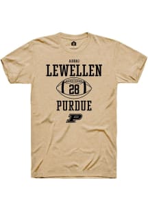 Addai Lewellen Gold Purdue Boilermakers NIL Sport Icon Short Sleeve T Shirt
