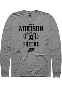 Andrew Adkison Rally Mens Graphite Purdue Boilermakers NIL Sport Icon Tee