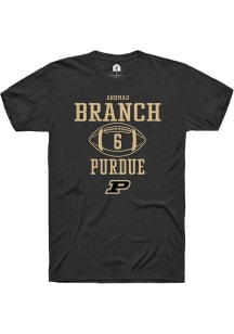 Arhmad Branch Black Purdue Boilermakers NIL Sport Icon Short Sleeve T Shirt