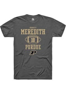 Bennett Meredith Dark Grey Purdue Boilermakers NIL Sport Icon Short Sleeve T Shirt