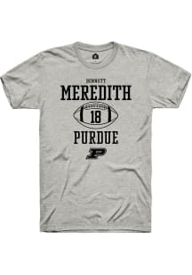 Bennett Meredith Ash Purdue Boilermakers NIL Sport Icon Short Sleeve T Shirt