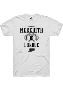 Bennett Meredith White Purdue Boilermakers NIL Sport Icon Short Sleeve T Shirt