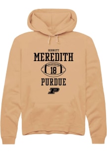 Bennett Meredith Rally Mens Gold Purdue Boilermakers NIL Sport Icon Hooded Sweatshirt