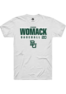 Chase Womack  Baylor Bears White Rally NIL Stacked Box Short Sleeve T Shirt
