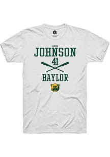 Jack Johnson  Baylor Bears White Rally NIL Sport Icon Short Sleeve T Shirt