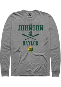 Jack Johnson  Baylor Bears Grey Rally NIL Sport Icon Long Sleeve T Shirt