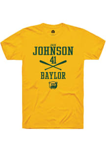 Jack Johnson  Baylor Bears Gold Rally NIL Sport Icon Short Sleeve T Shirt