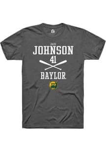 Jack Johnson  Baylor Bears Dark Grey Rally NIL Sport Icon Short Sleeve T Shirt