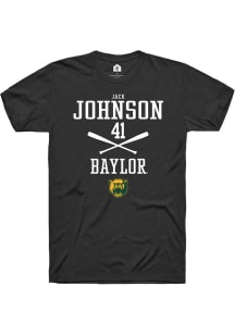 Jack Johnson  Baylor Bears Black Rally NIL Sport Icon Short Sleeve T Shirt