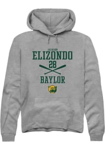 Jackson Elizondo  Rally Baylor Bears Mens Graphite NIL Sport Icon Long Sleeve Hoodie