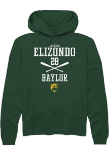 Jackson Elizondo  Rally Baylor Bears Mens Green NIL Sport Icon Long Sleeve Hoodie