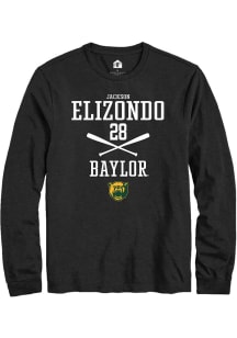 Jackson Elizondo  Baylor Bears Black Rally NIL Sport Icon Long Sleeve T Shirt