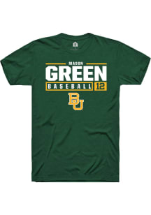 Mason Green  Baylor Bears Green Rally NIL Stacked Box Short Sleeve T Shirt